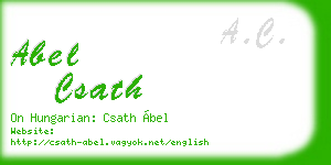 abel csath business card